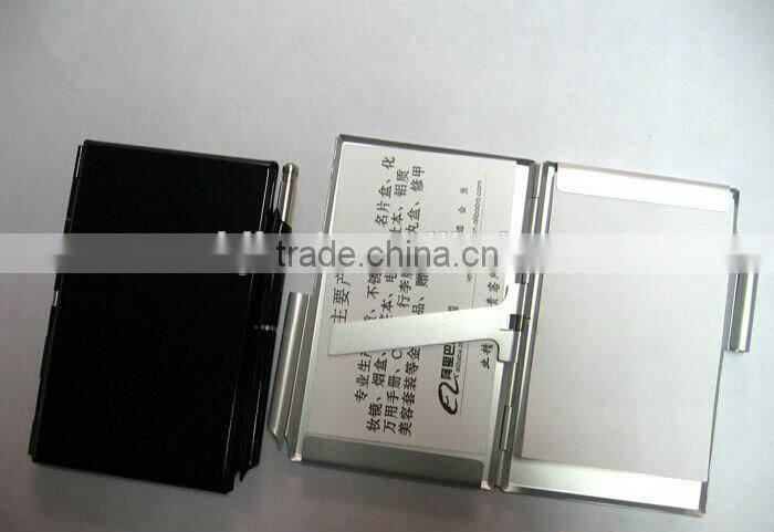 Card Holder With Note & Pen Promotional / Aluminum Note Book
