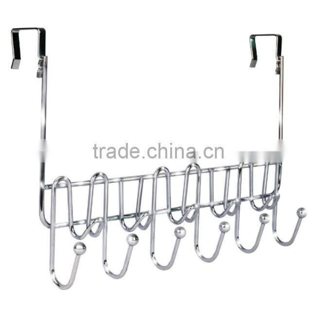 14 Hooks Chrome Wire Hook Rack