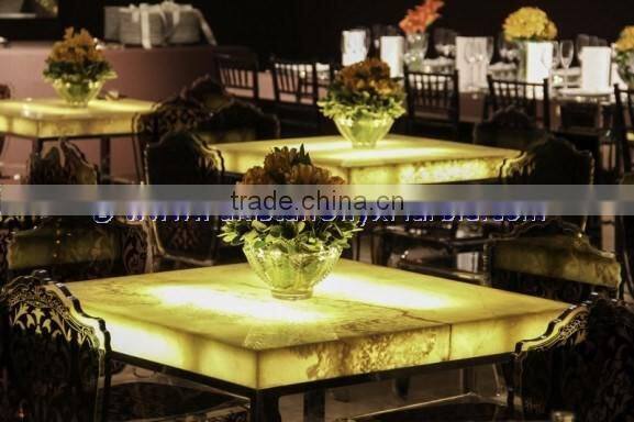 GOOD QUALITY BACKLIT ONYX TABLES DINNG TABLE COFFEE TABLES