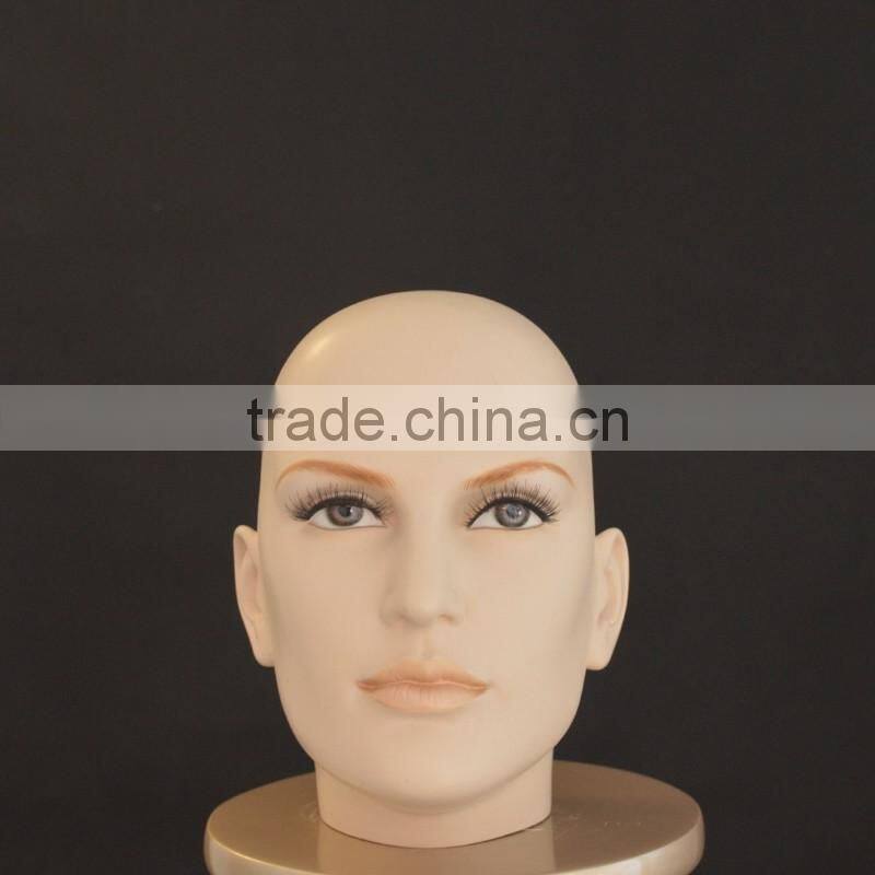 New design realistic female mannequin head for hat display