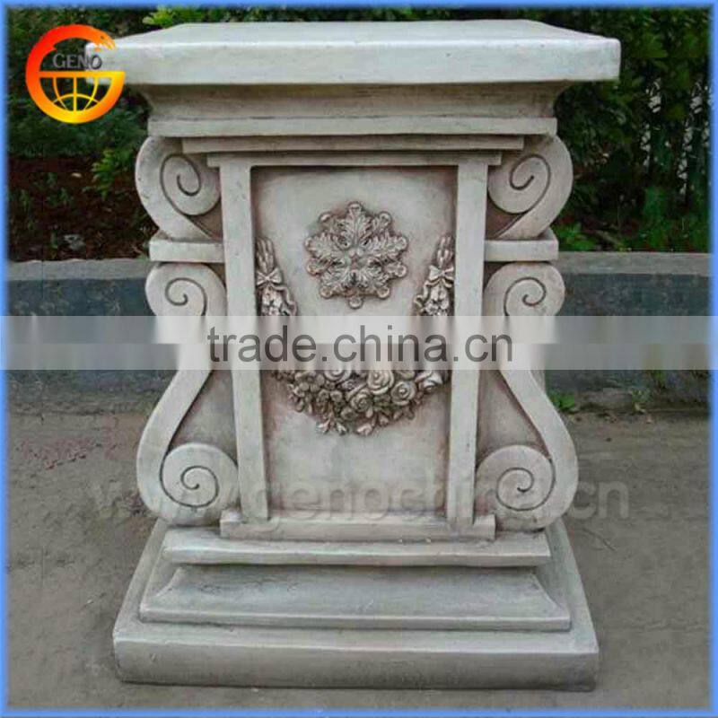 Fiberstone flower pot stand, fiber pillar column decoration