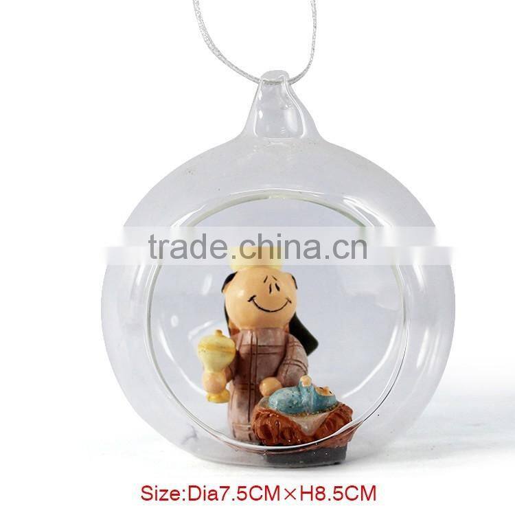 2016 cheap christmas hanging glass ornaments