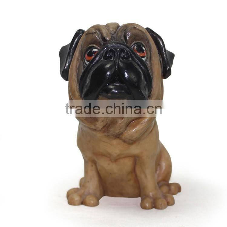 2016 resin sitting small dog figurine