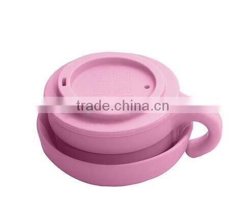 Silicone Travel Collapsible Camping Mug with Lid