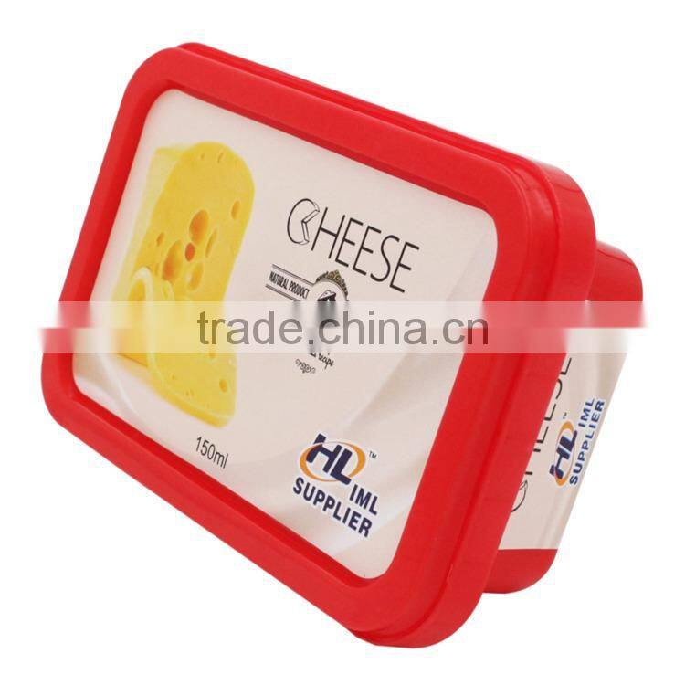 Small airtight butter container with foil, square plastic containers with lid