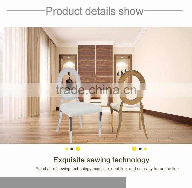 stainless steel metal leather dining chairs