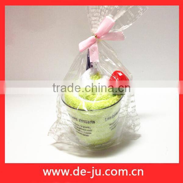 Colorful Microfiber Cloth Yellow Ice Cream Cherry Towel Cake