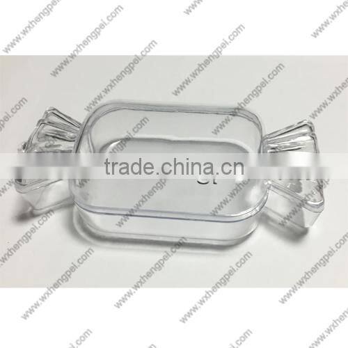 Cleverish portable cute transparent candy plastic storage jewelry wedding box kit