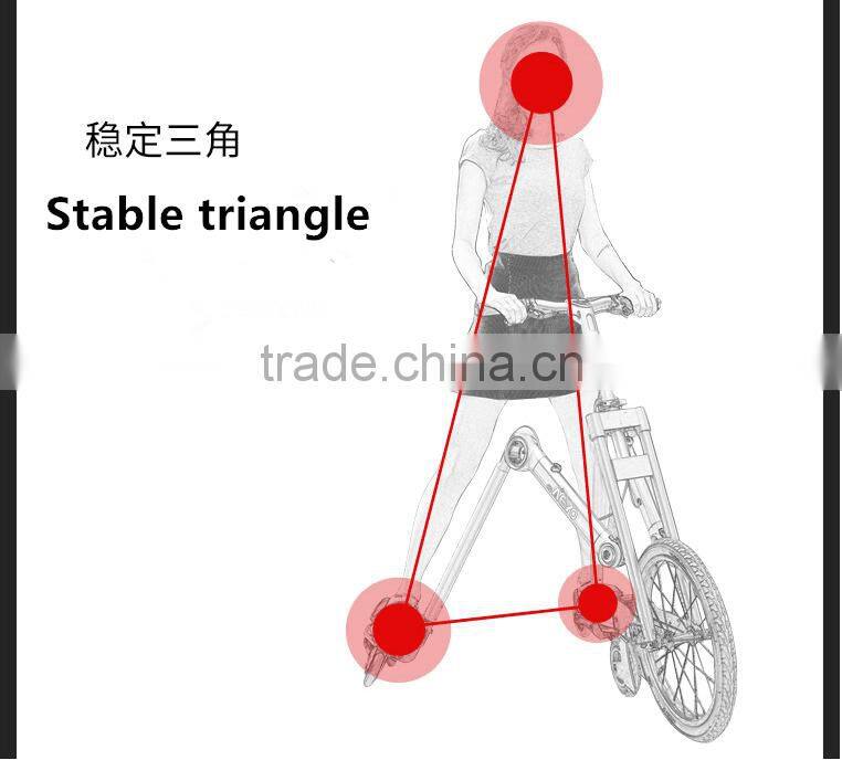 Newest Model Four wheel Roller Skating Shoes bike Folding Four wheel Skating Bike with Roller Skating Shoes For Adult