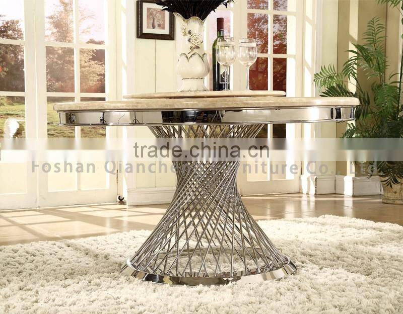 Most popular modern hotel furniture round rotating top dining table