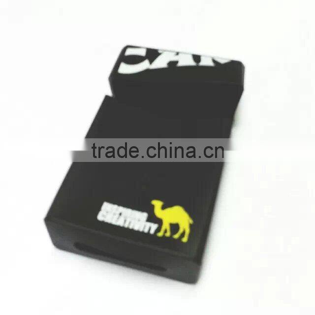 Cool brand pattern & letter printed silicone cigarette case