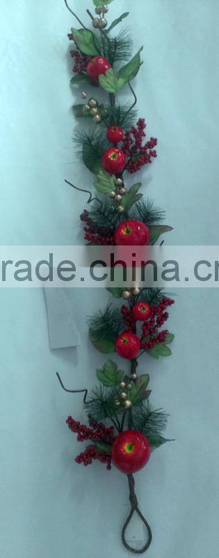 Red apple stick personalized artificial plastic Christmas indoor ornament