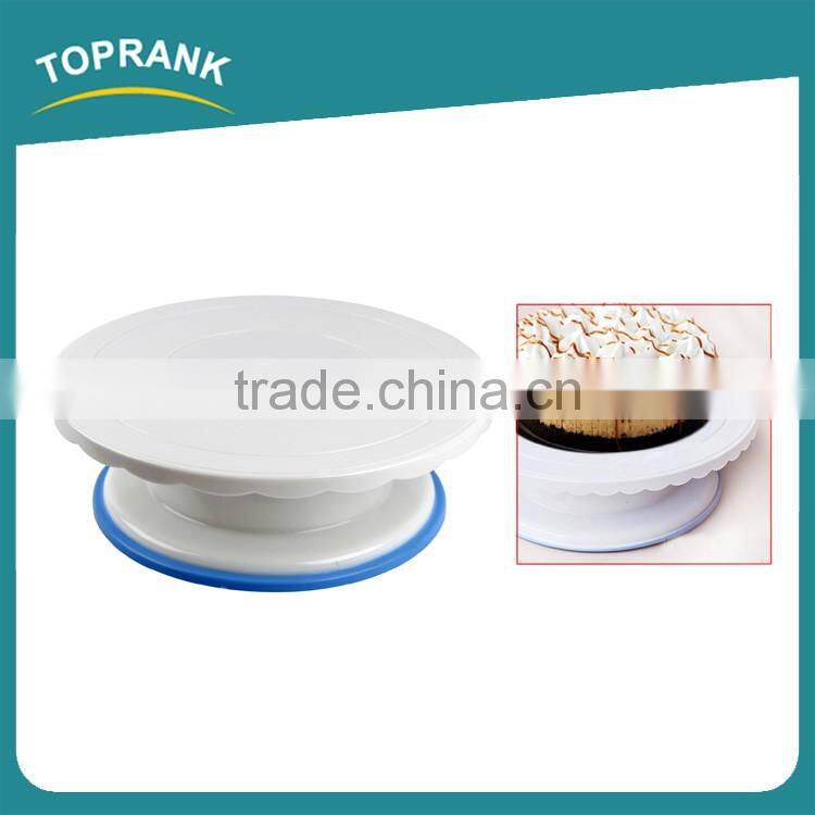 Toprank Cake Making Turntable Rotating Decorating Platform Display Stand 27cm Plastic Cake Decorating Turntable