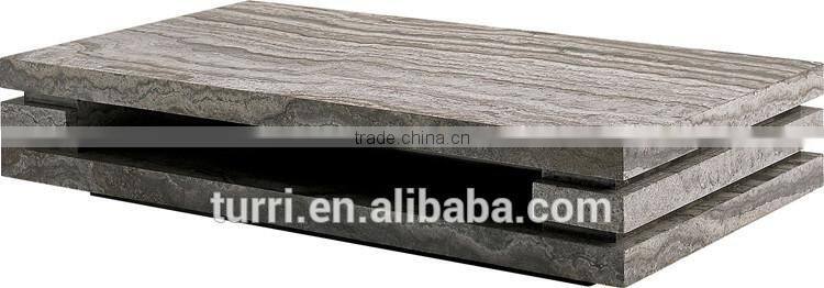 Modern Luxury White Natural Travertine Tea Table For Home Center