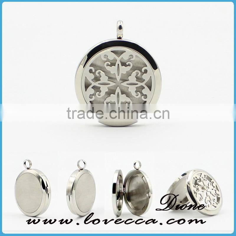 Stainless steel essential oil diffuser perfume aromatherapy locket pendant nekclace