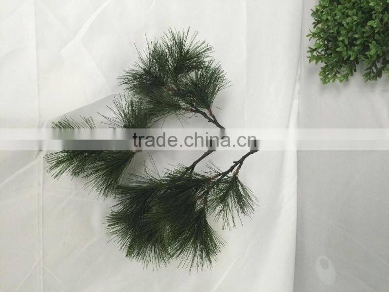 Fire Retardant artificial pine tree plastic pine branch with cone