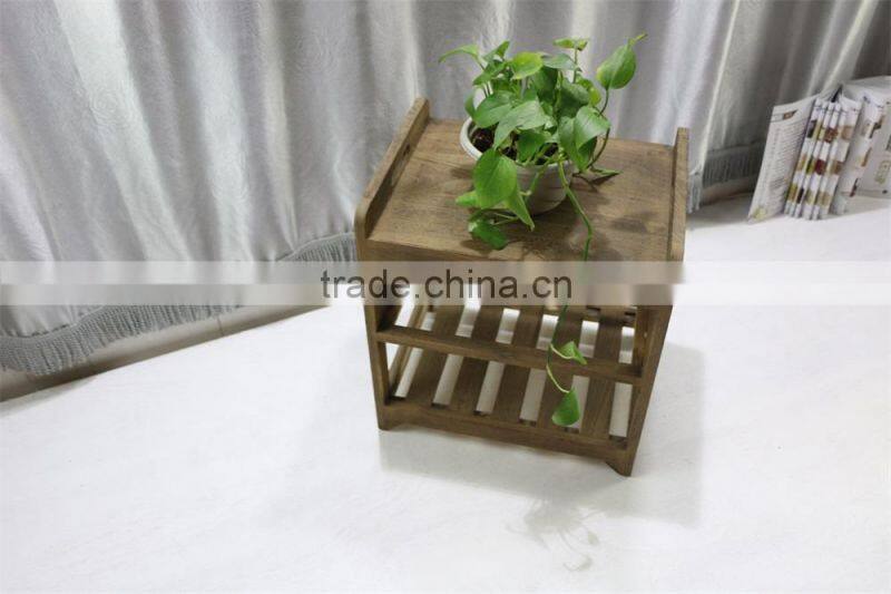 Wood shelf for flowers