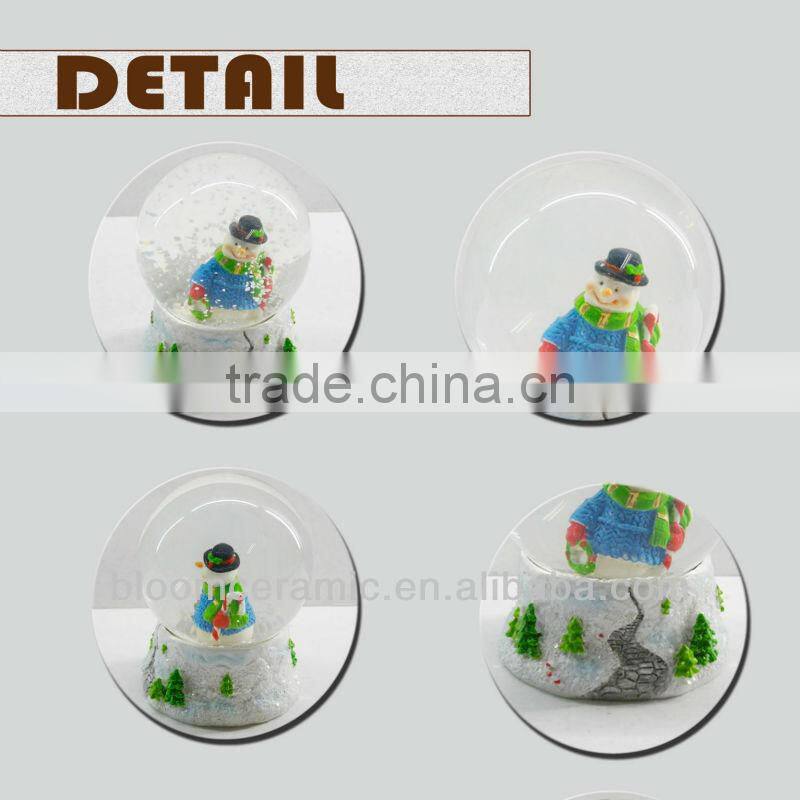 Unique resin water snow globe