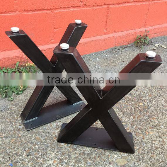 New style 16 inch X shape iron metal park bench leg for sale