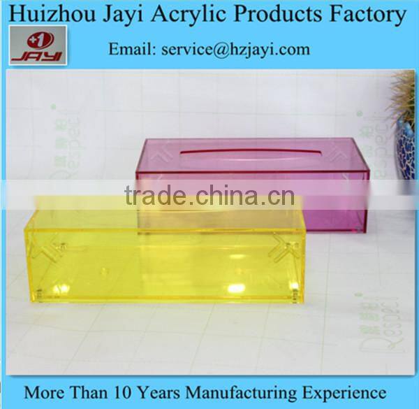 Cutom printed Acrylic Tissue box clear plastic paper display holder