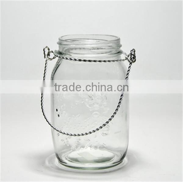 Mason Jar with Wire Handle