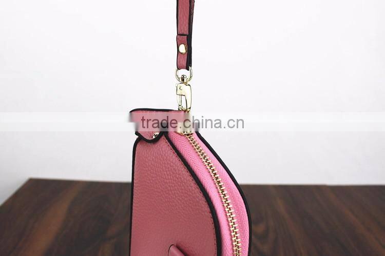 First Genuine leather Bow leather purse makeup Cosmetic Bag shell