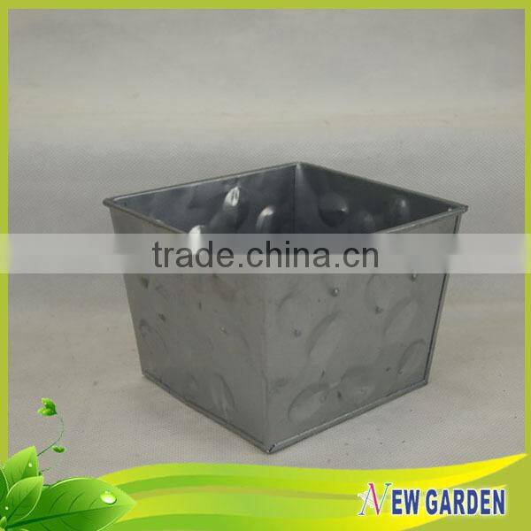 Direct Manufacturer handmade metal tin Garden small metal flower pot