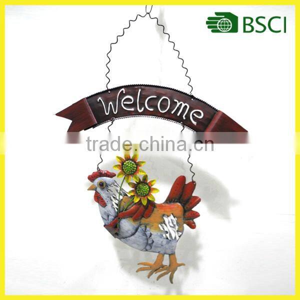 YS14798 Handcraft rooster wall decoration for garden decoration