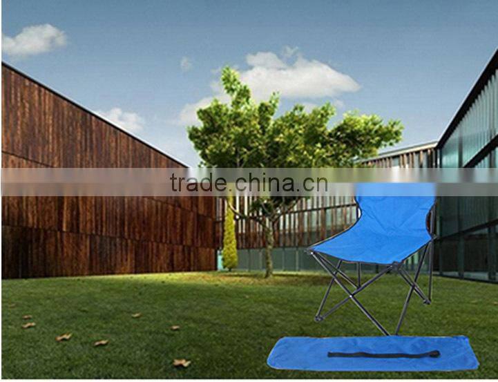 Camping equipment blue red and green fold-up camping chair