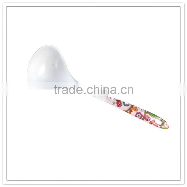 Food grade OEM accepted large long plastic soup spoon, melamine utensils for cooking