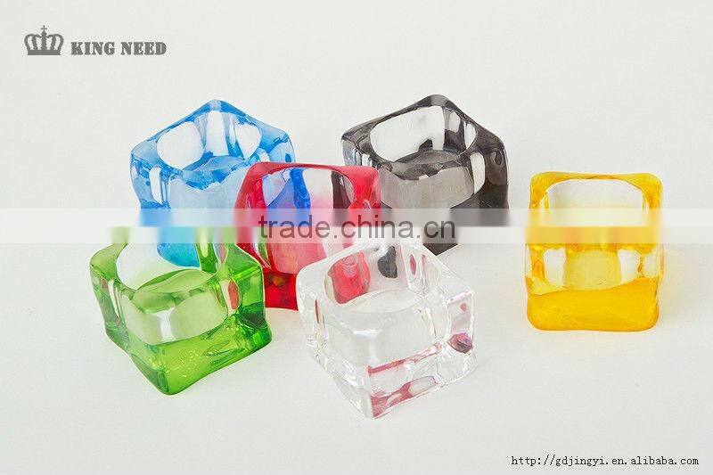 plastic acrylic votive crystal candle holder decorations