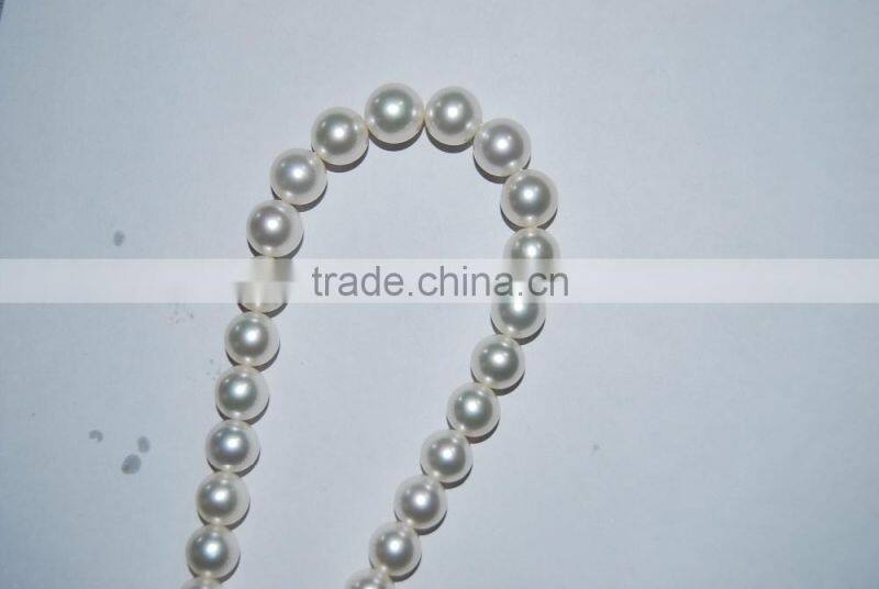 hot selling 9.5-10mm AAA white round south sea pearl strands