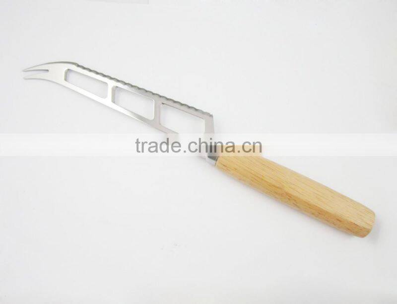 2015 Hot Selling Stainless Steel Cheese Knife With Wooden Handle