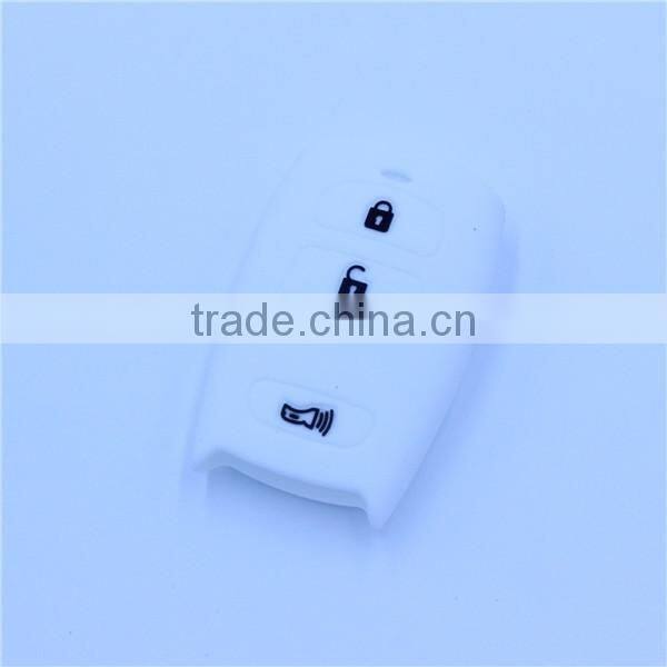 Fob silicone car key cover, key shell case for hyundai 3 buttons