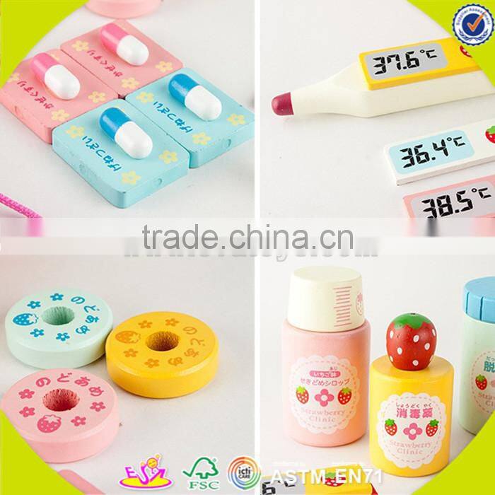 wholesale baby wooden medical care toy, hot sale kids role play wooden medical care toy, popular wooden medical toy W10D011