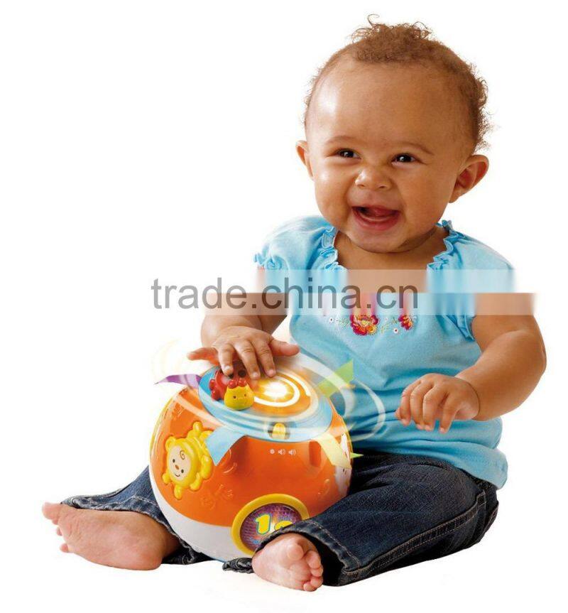 hot new products toy for 2015 rolling ball with light and music from icti manufacturer