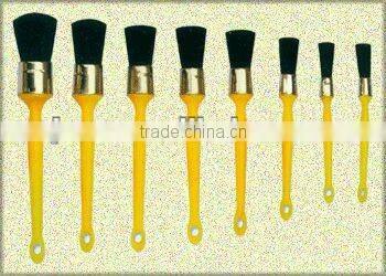 Black bristle plastic handle Round paint head brush