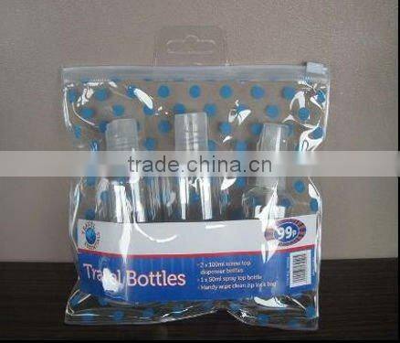3pcs PET travel bottles set/cosmetic bottle