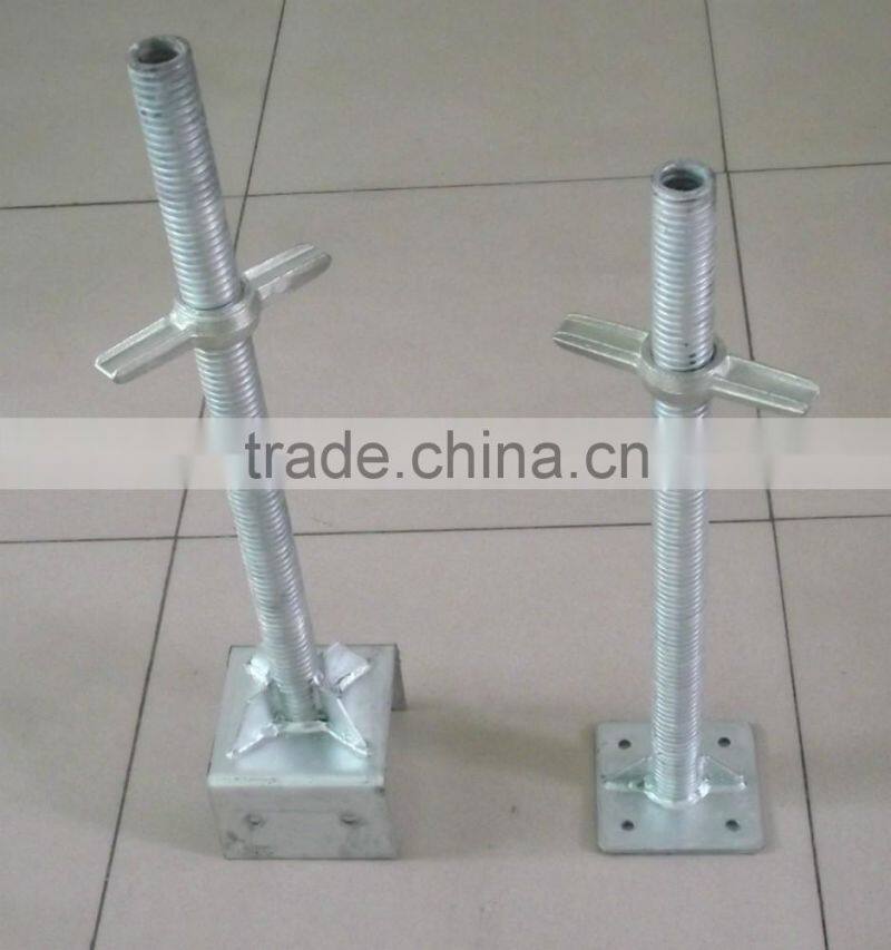 Scaffolding adjustable steel screw base jack,fixed/swivel scaffolding base jack