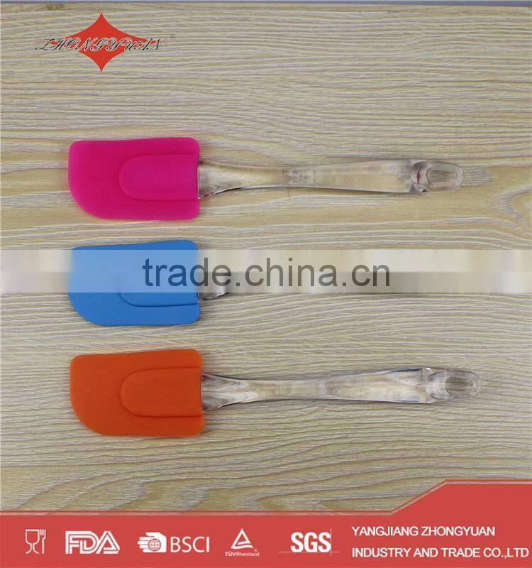 Food grade silicone spatula with plastic handle