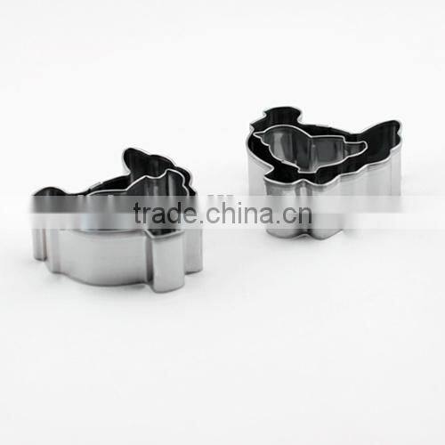 100% food grade stainless steel cookie cutter wholesale cock hen shape biscuit mold animal cookie cutter set