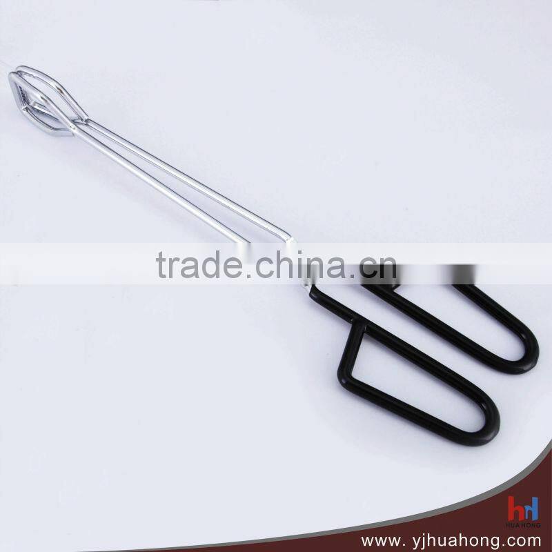 Heat-resistant plastic handle stainless steel wire food tongs HFT-WS01