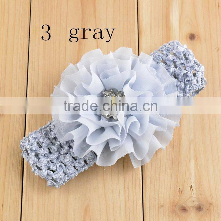 New Fashion Nice Baby Girl Turban Hairband /Lace Flower Baby Elastic Headband/Kids Hair Accessories Flower Lace Headband