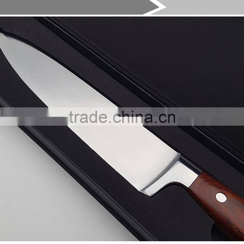 8 Inch Stainless Steel Chef Knife, Professional Kitchen Cutlery, Triple Riveted