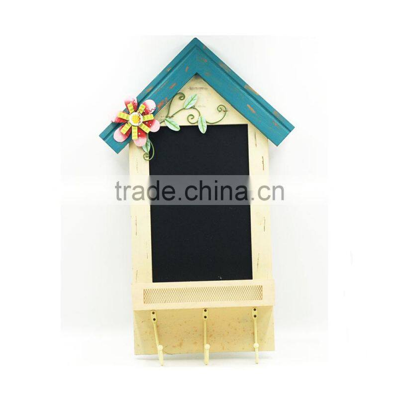 Best saling antique style plaque antique wooden wall shelf with hooks