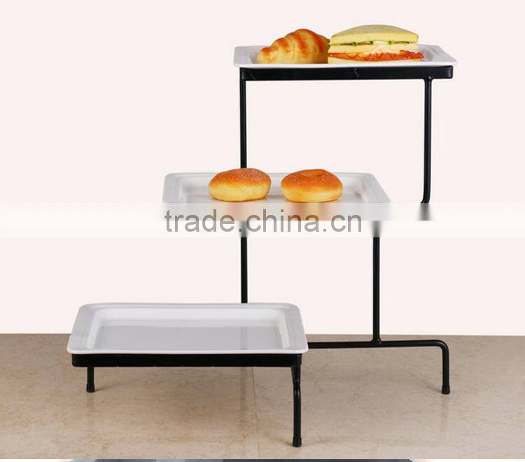 hot sale new ceramic buffet serving plate with durable stand
