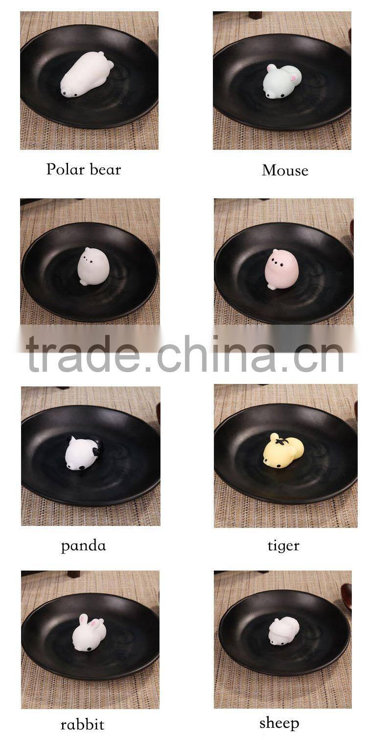 sticky on the wall toys sticky window toys promotion toys TPR soft cute animals