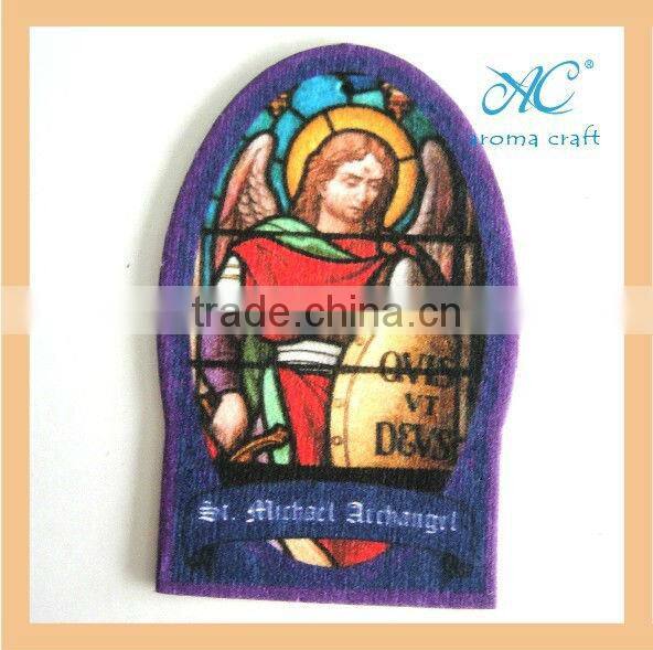 Custom design shape car air freshener best promotional gifts hanging type paper air freshener card