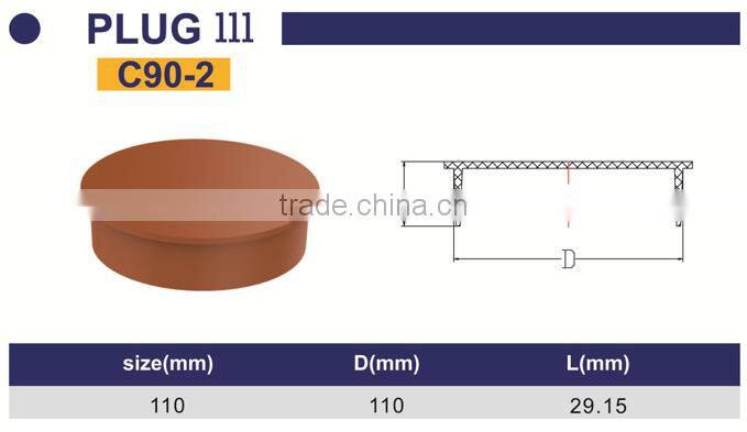 HIGH QUANLITY PLUG OF PVC GB STANDARD EXPANDING FITTINGS FOR DRAINAGE WITH GASKET