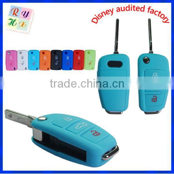 Alibaba express silicone car key remote covers for car key Audi